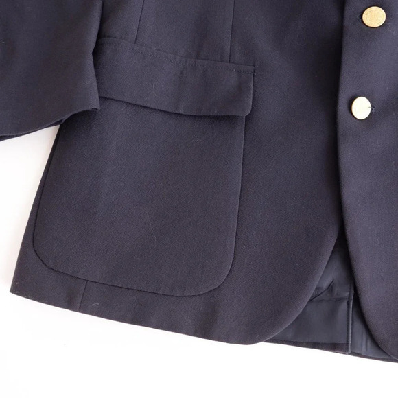 Vintage Farah Clothing Company Navy Double Button 100% Wool Blazer Size 40R - Picture 13 of 16